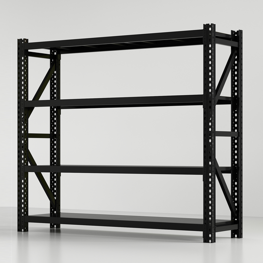 4-Tier Heavy Duty Metal Shelf- 300kg/Level-1.5m