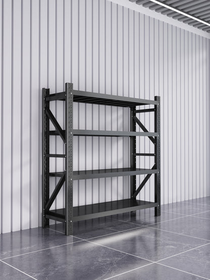 4-Tier Heavy Duty Metal Shelf-200kg/Level-1.5m