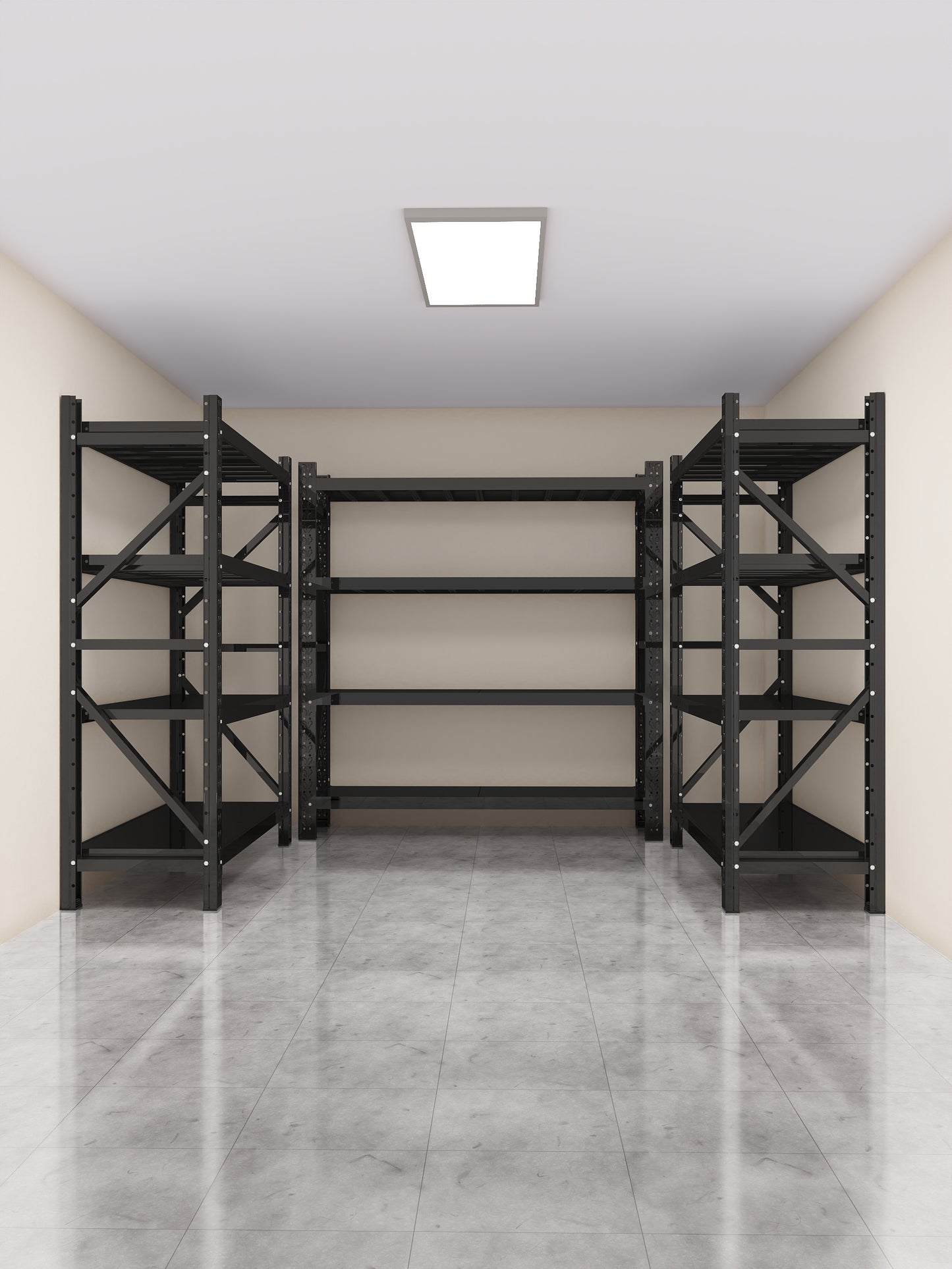 4-Tier Heavy Duty Metal Shelf-200kg/Level-1.5m